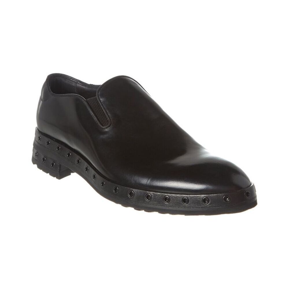 Dolce & Gabbana Leather Driver, Black